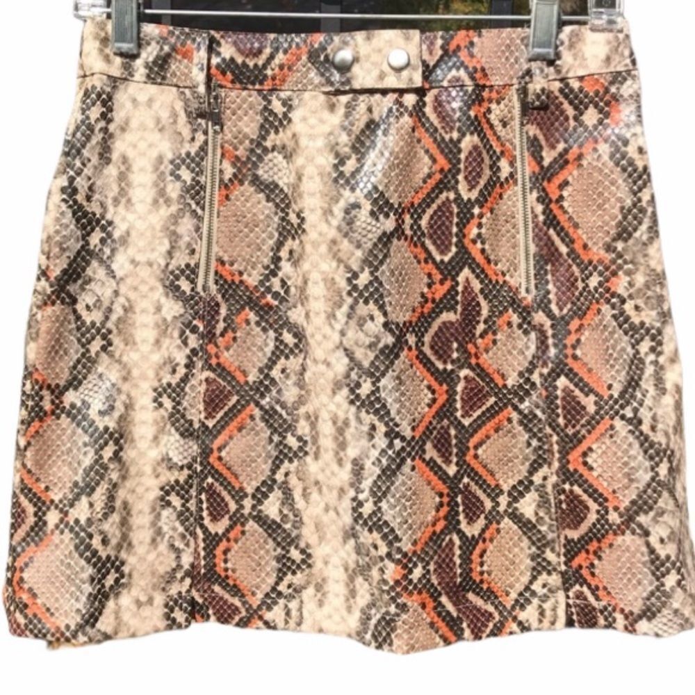 4Sienna Royce Faux snakeskin hi-rise skirt - Picture 2 of 5